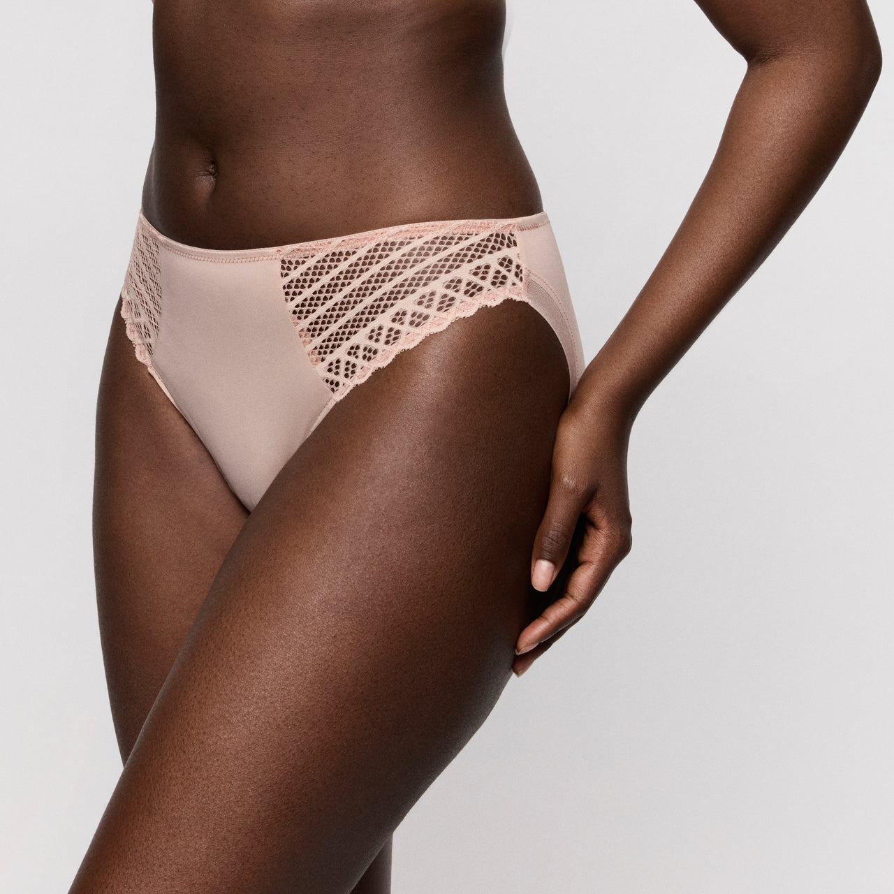 Twist Side Powder Rose Rio Briefs