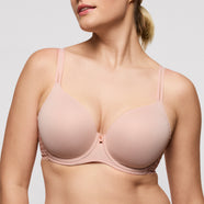 Twist Side Powder Rose Padded Heartshape Bra