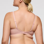 Twist Side Powder Rose Padded Heartshape Bra