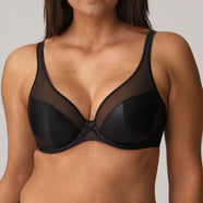 Zipolite Black Half Padded Plunge Bra