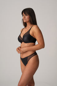 Zipolite Black Half Padded Plunge Bra