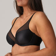 Zipolite Black Half Padded Plunge Bra