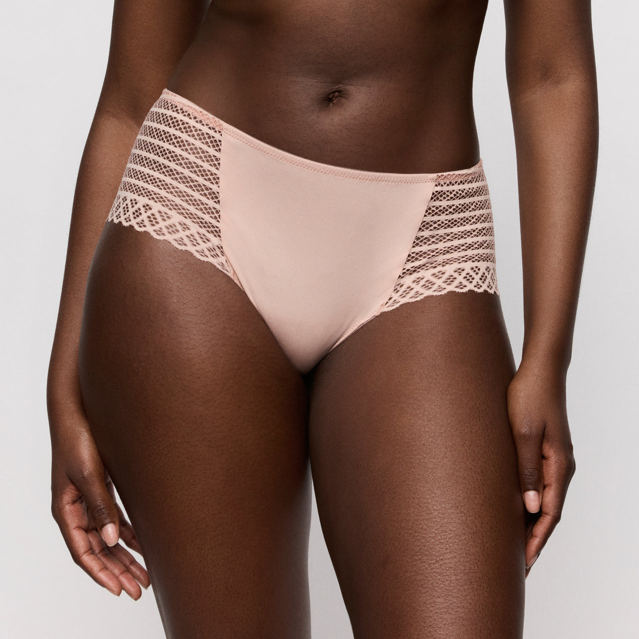 Twist Side Powder Rose Hotpants