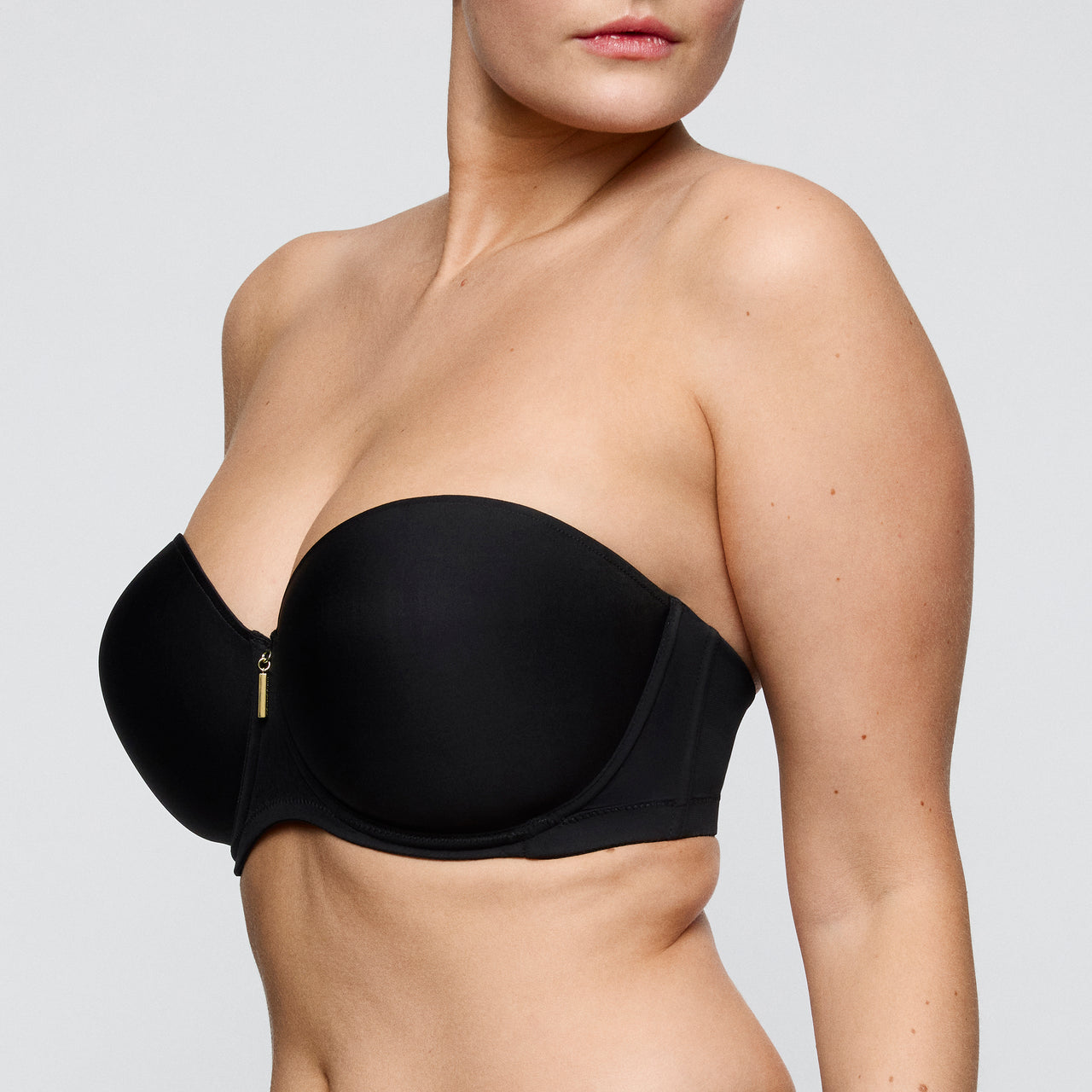 Twixie Black Padded Bra - Strapless