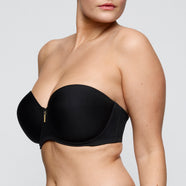 Twixie Black Padded Bra - Strapless