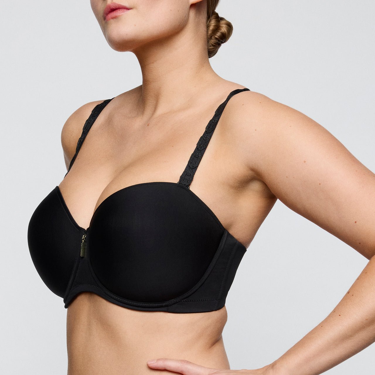 Twixie Black Padded Bra - Strapless