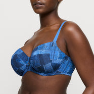 Mauna Twill Blue Full Cup Bra