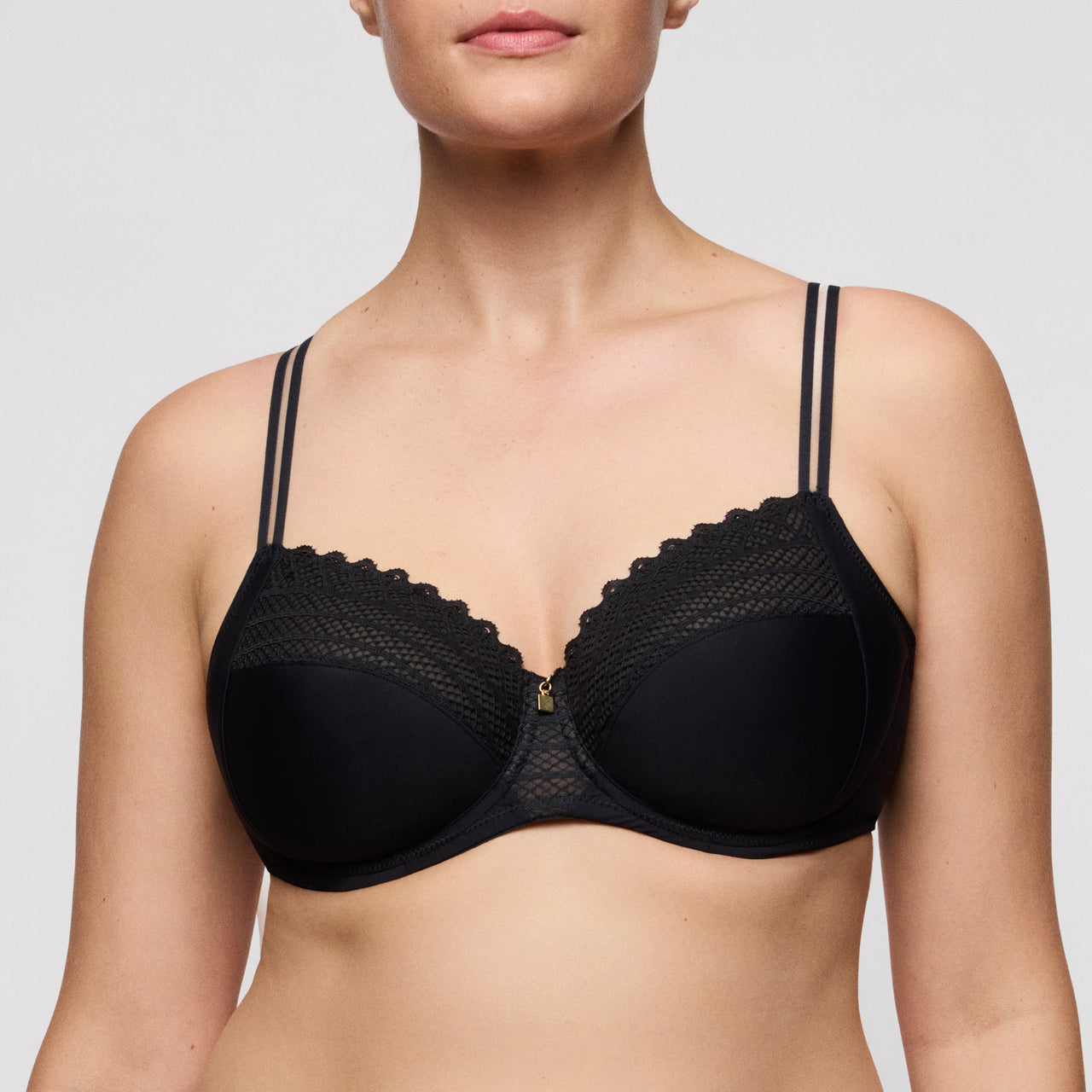 Twist Side Charcoal Full Cup Bra