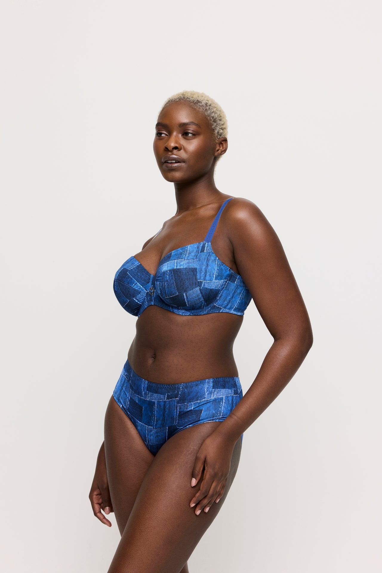 Mauna Twill Blue Full Cup Bra