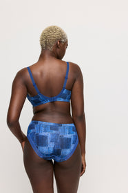 Mauna Twill Blue Full Cup Bra