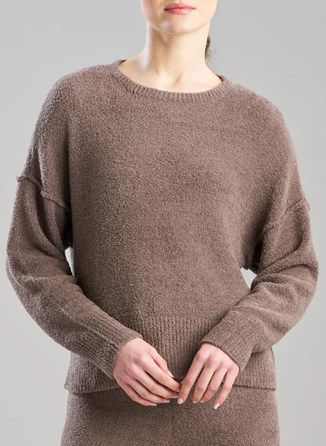 Luna Dark Taupe Long Sleeve Top