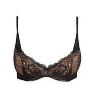 Lisa Black Padded Plunge Bra