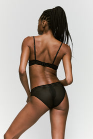 Lisa Black Padded Plunge Bra