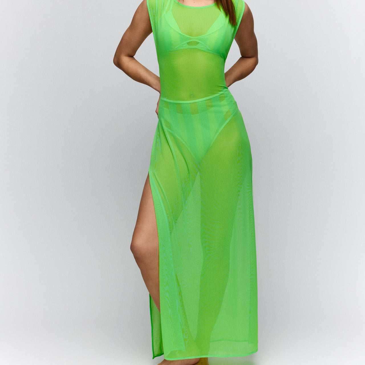 Sha Neon Swimwear Dress Long