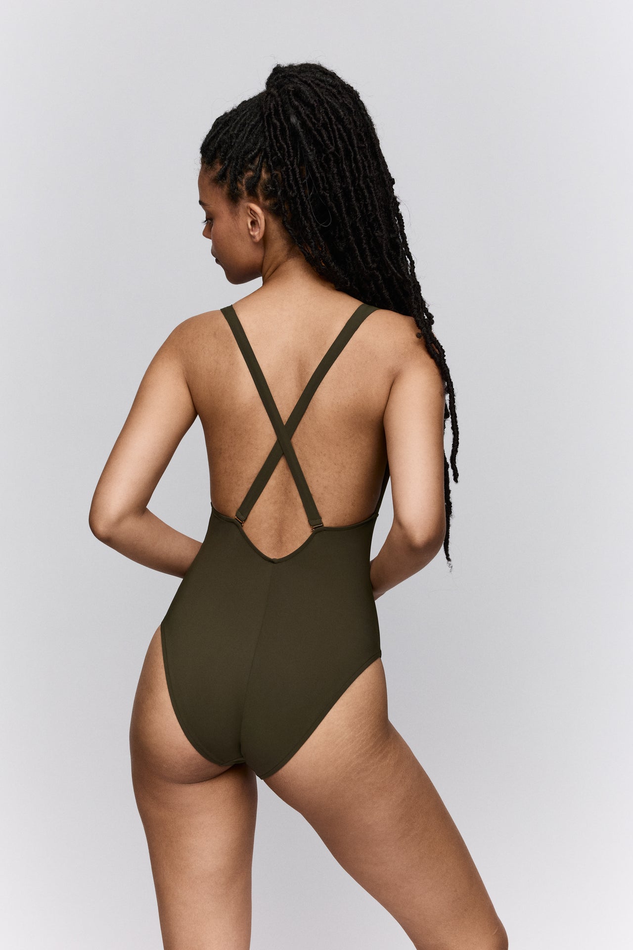 Lita Olive Green Padded Triangle Swimsuit