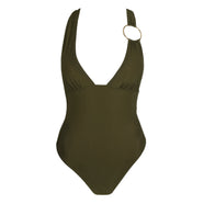 Lita Olive Green Padded Triangle Swimsuit