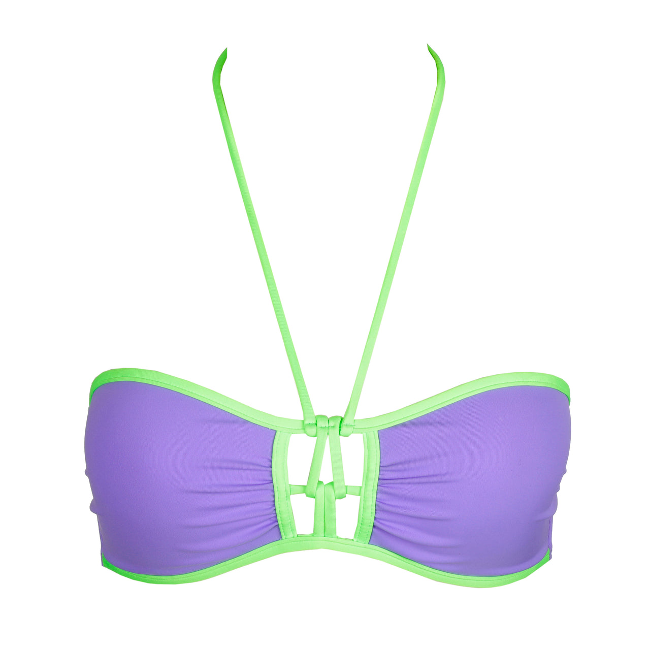 Sha Neon Padded Strapless Bikini Top