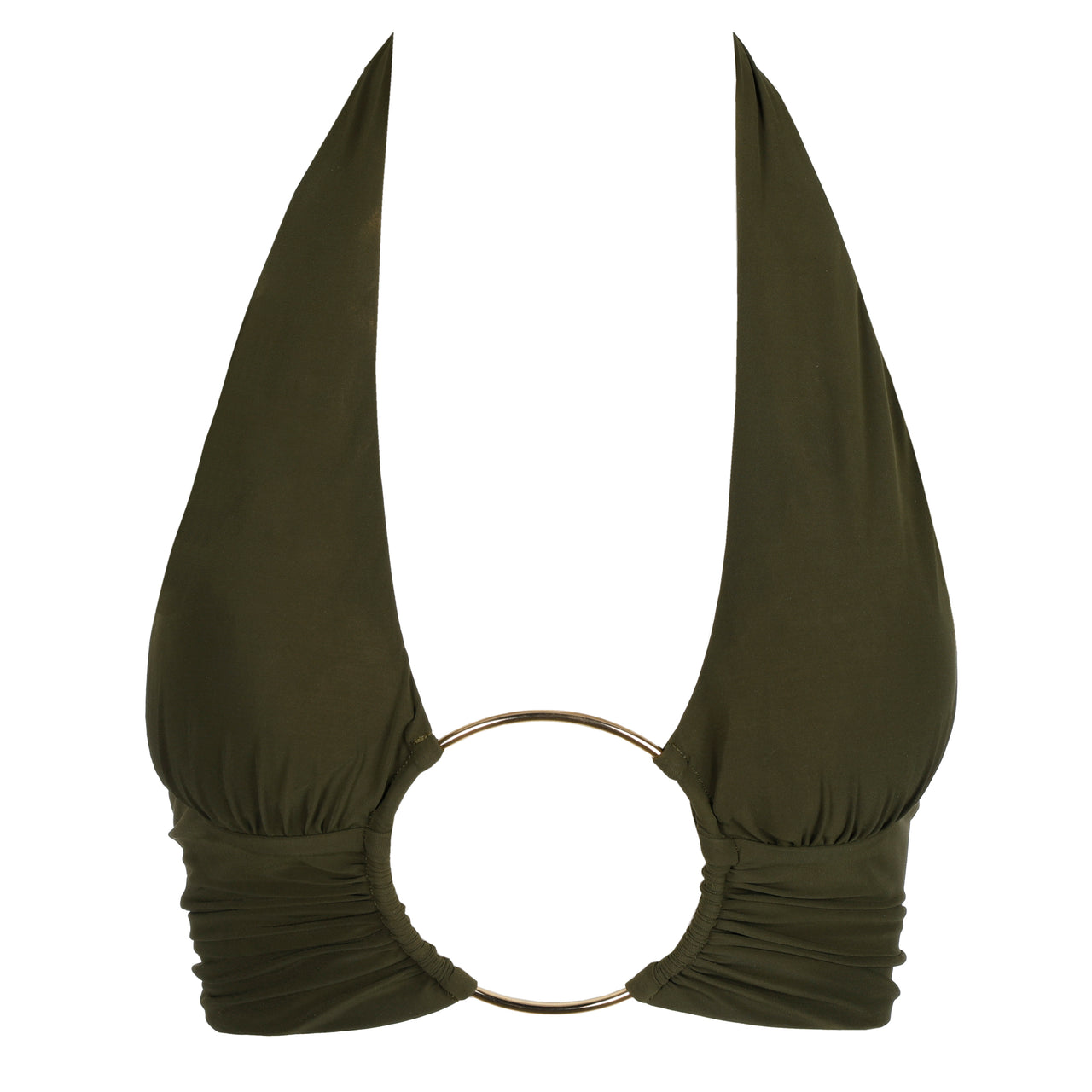 Lita Olive Green Padded Triangle Bikini Top