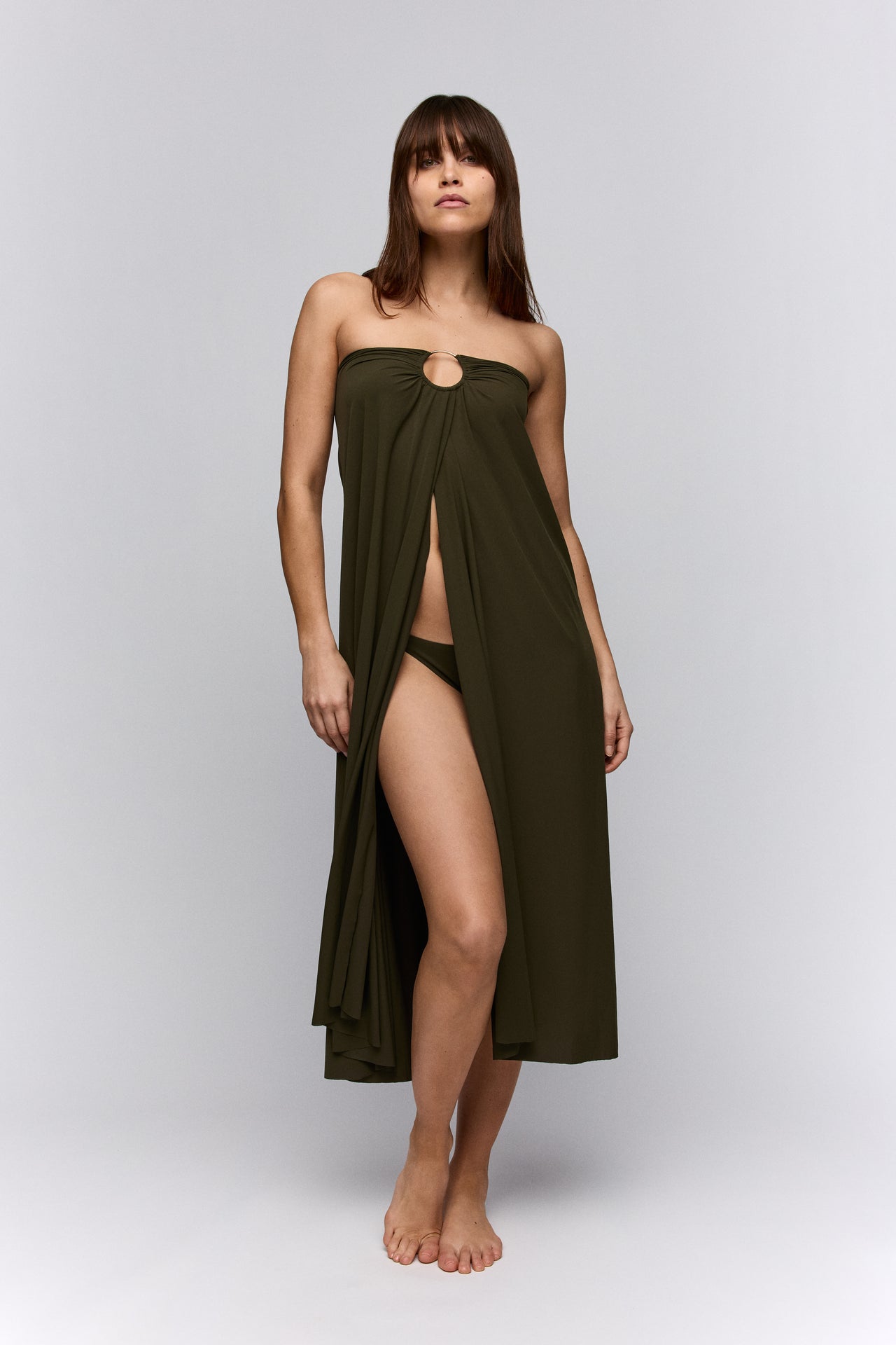 Lita Olive Green Padded Triangle Bikini Top