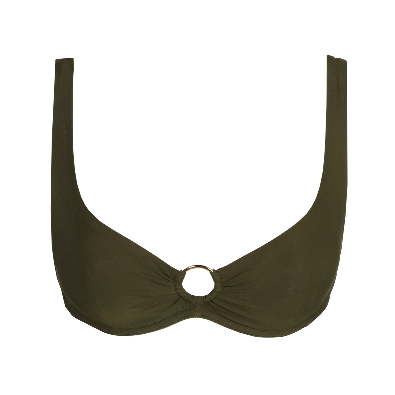 Lita Olive Green Flexi-wire Bikini Top