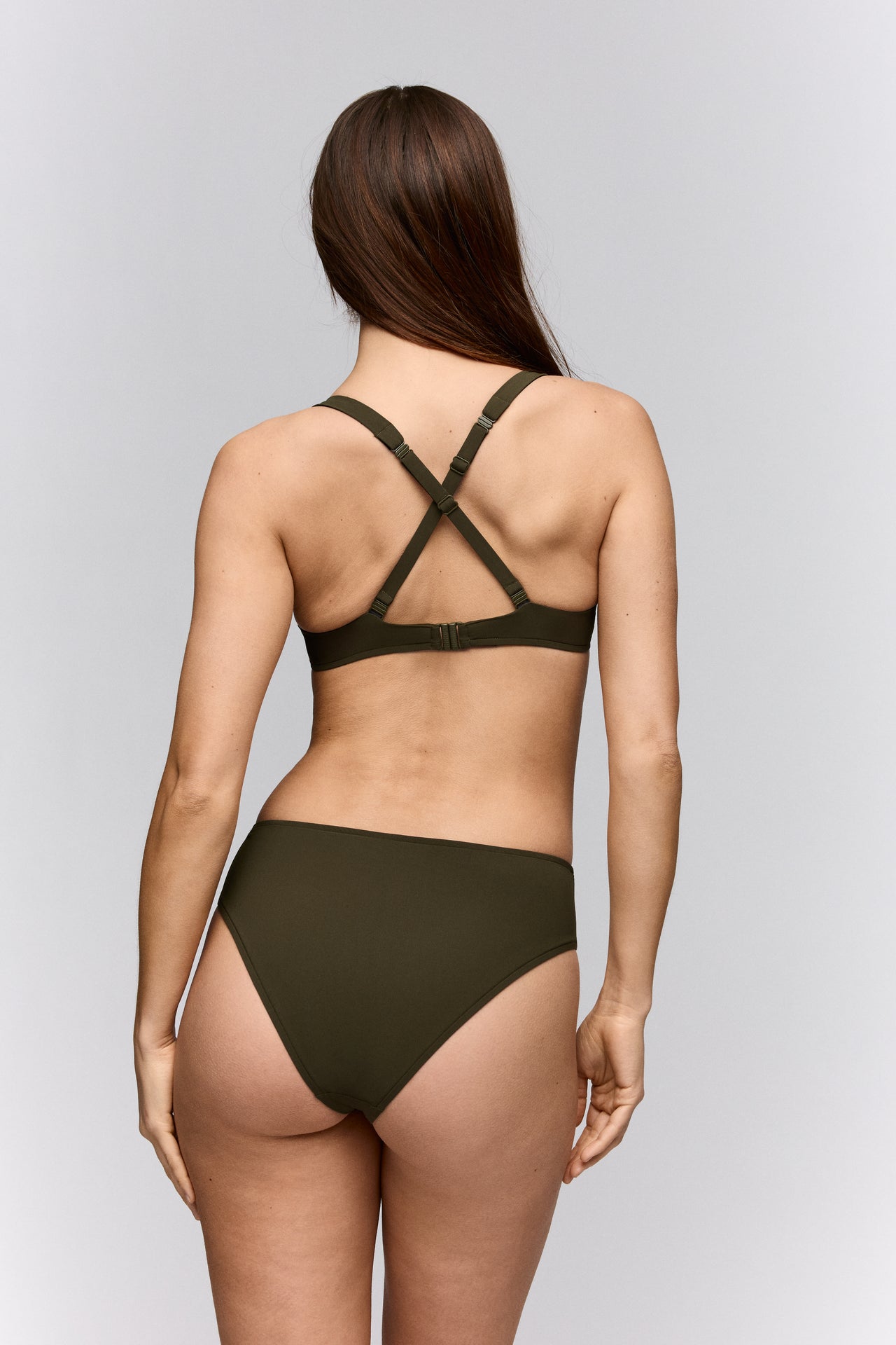 Lita Olive Green Flexi-wire Bikini Top