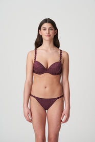 Daisy Wine Padded Plunge Bra