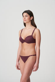 Daisy Wine Padded Plunge Bra