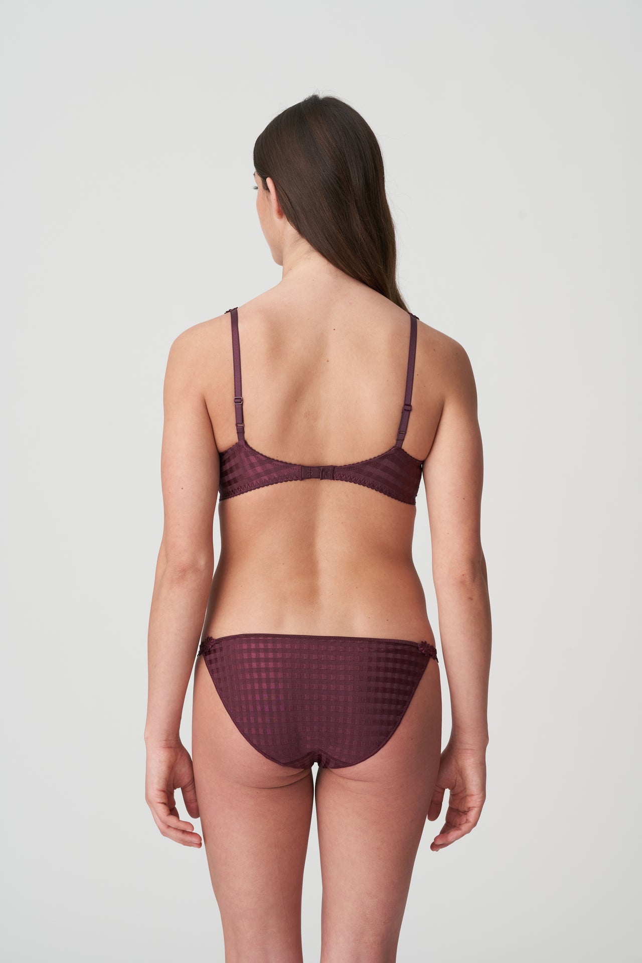 Daisy Wine Padded Plunge Bra