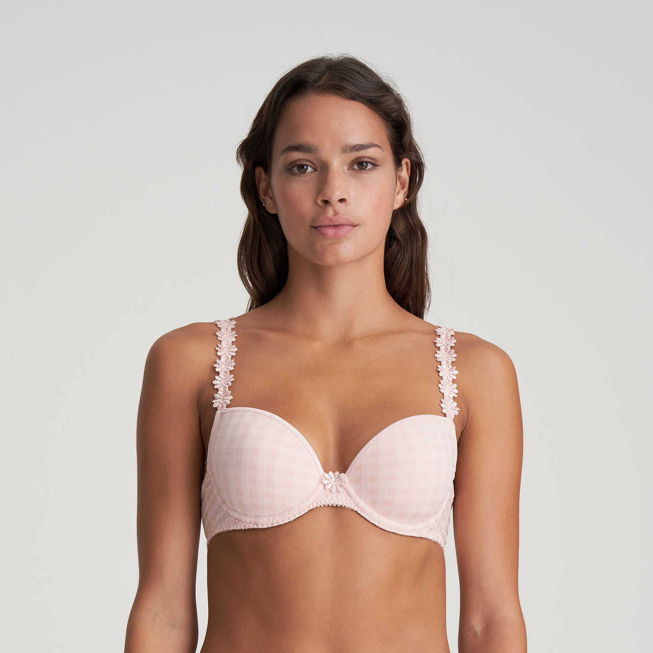 Daisy Pearly Pink Padded Plunge Bra