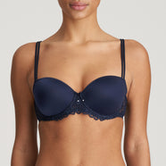 Jane Velvet Blue Padded Balcony Bra
