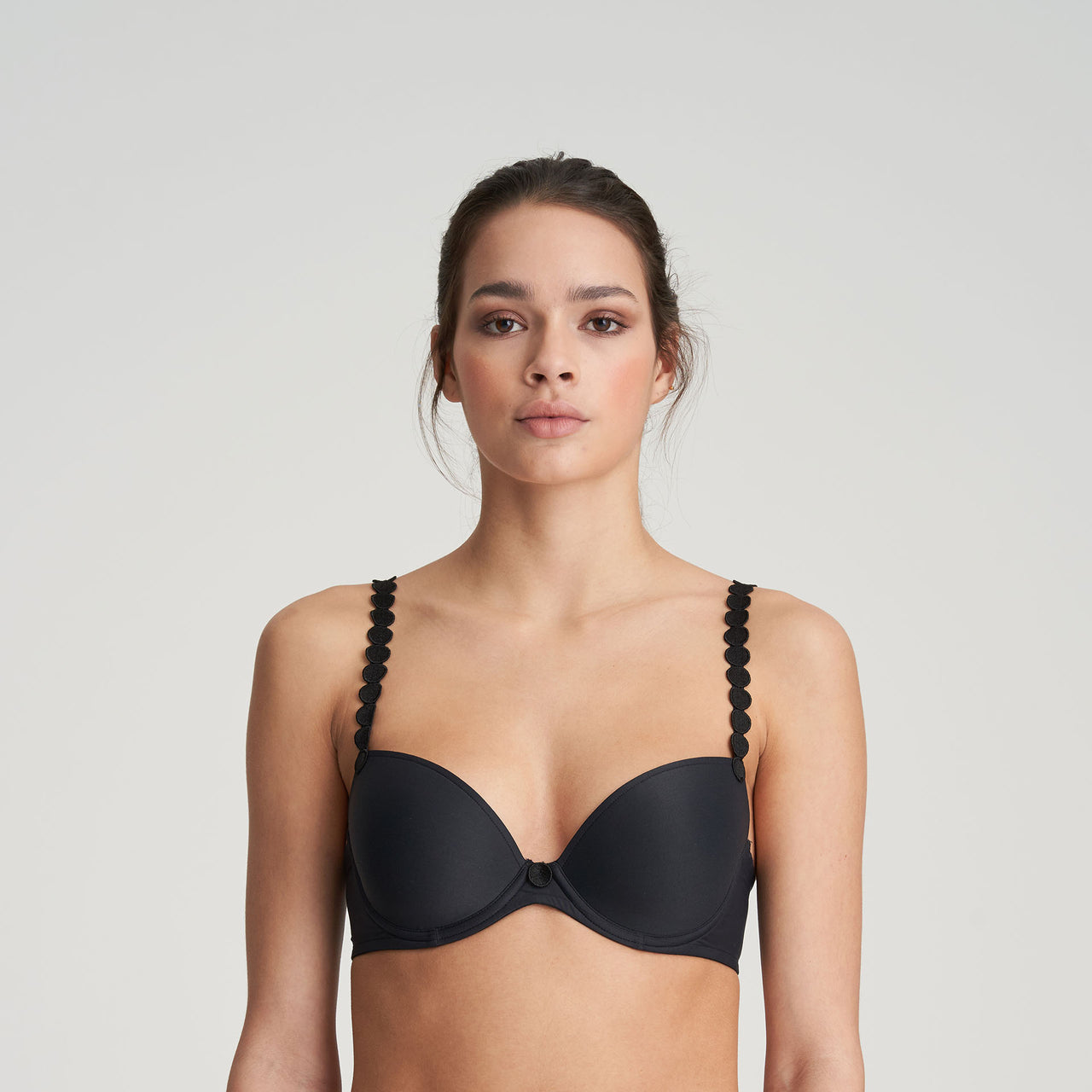 Dottie Charcoal Padded Plunge Bra