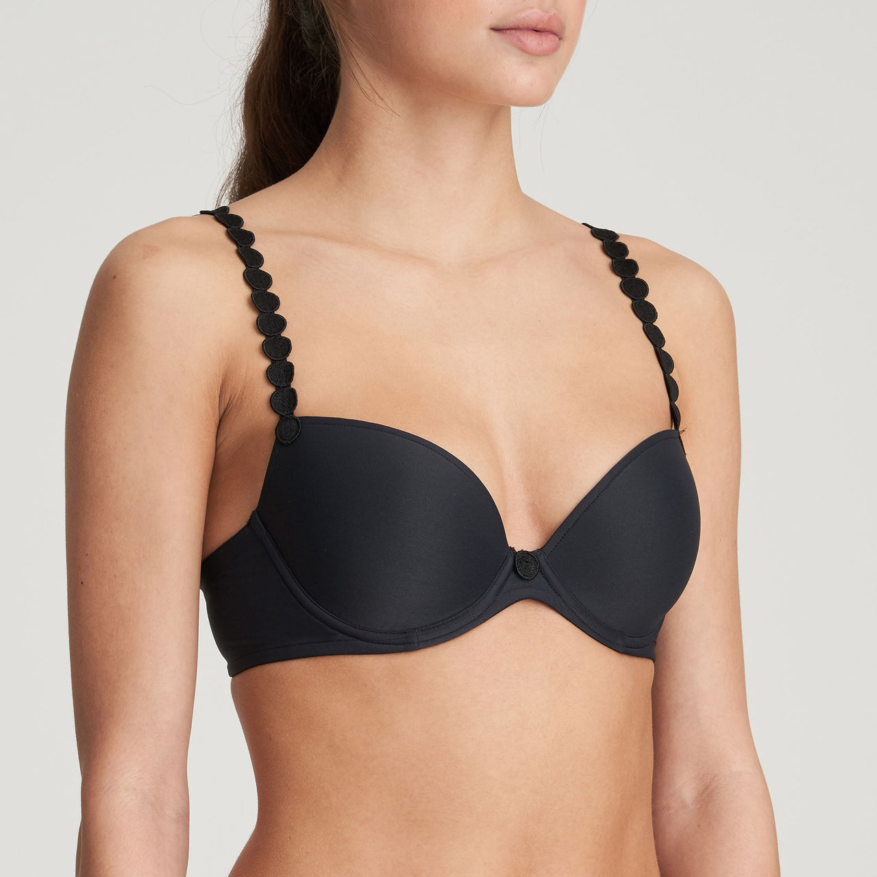 Dottie Charcoal Padded Plunge Bra