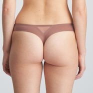 Louie Satin Taupe Thong