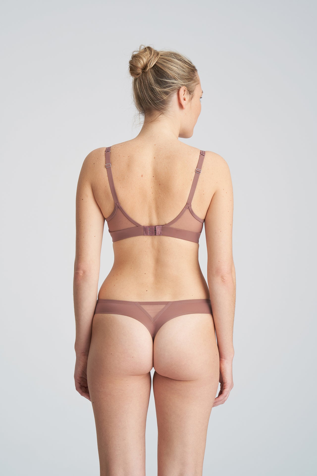 Louie Satin Taupe Thong