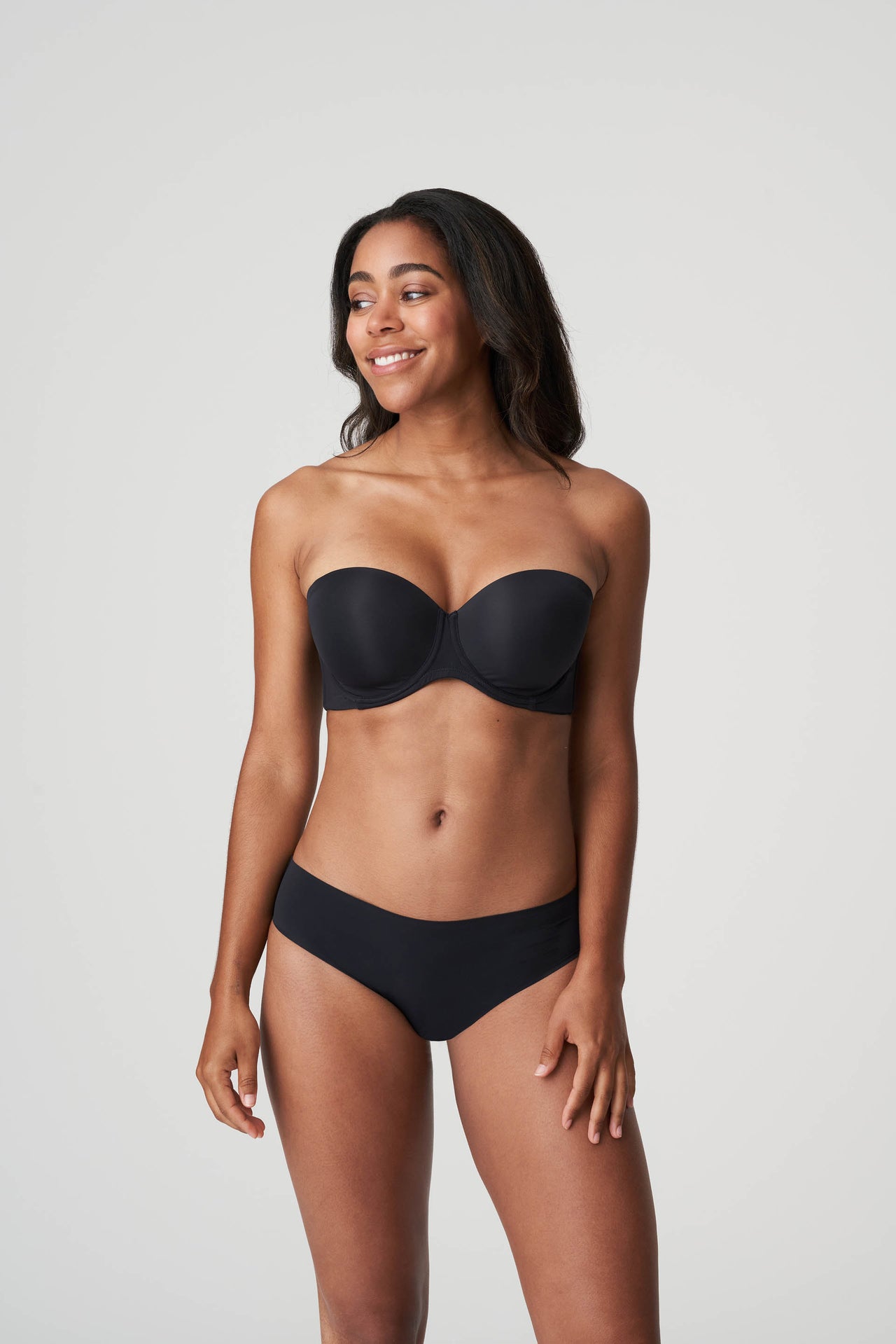 Figuras Charcoal Padded Bra Strapless