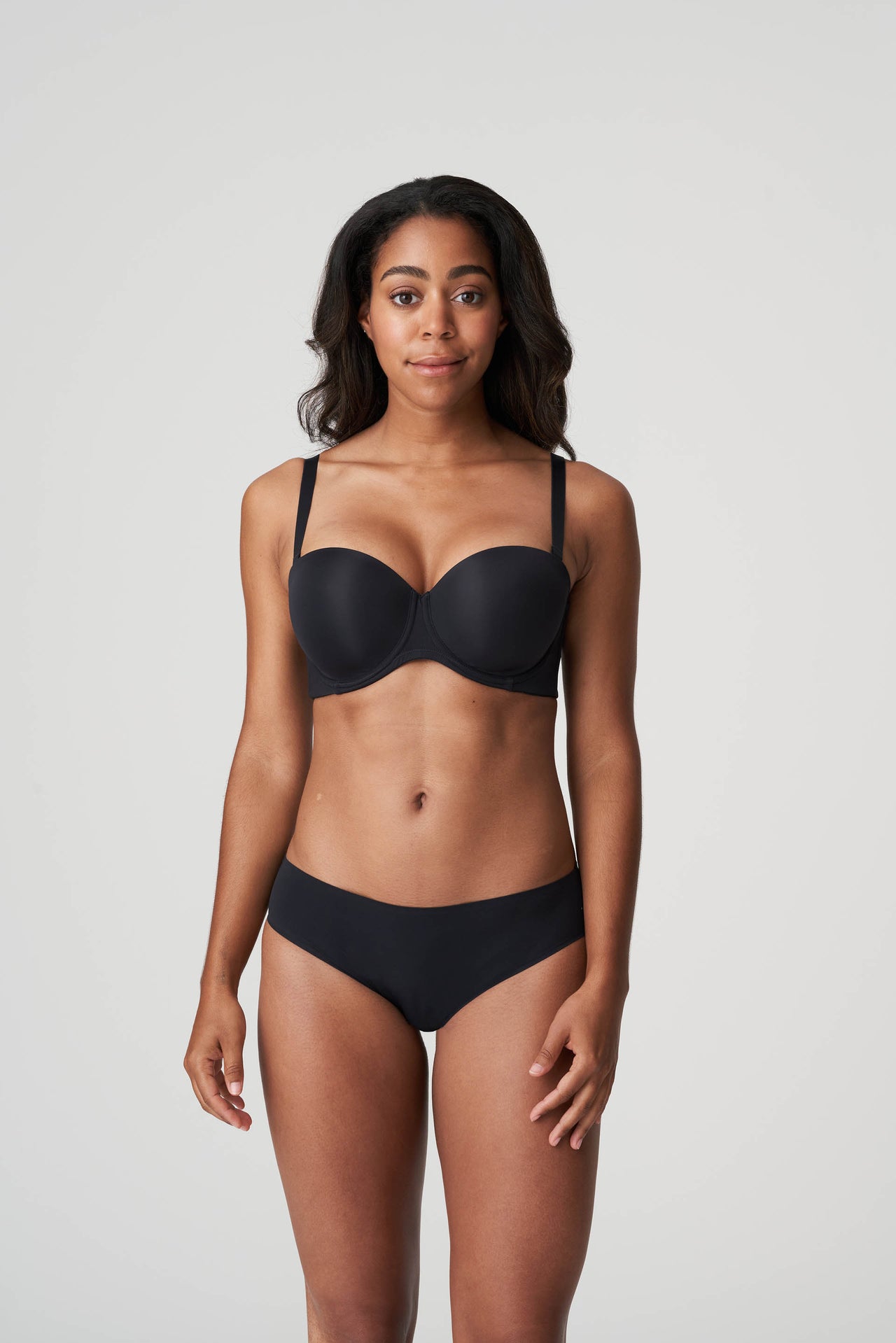 Figuras Charcoal Padded Bra Strapless